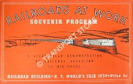 Book cover of Railroads at Work Souvenir Program - Railroad Building, N.Y. World's Fair, 1939 by World Fair Railroad Exhibit